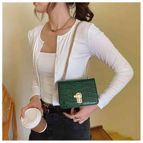 

2021 new stone pattern small square women's fashionable one shoulder bag