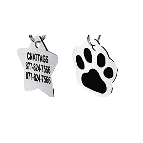 

pet dog lettering cat tag metal dog tag