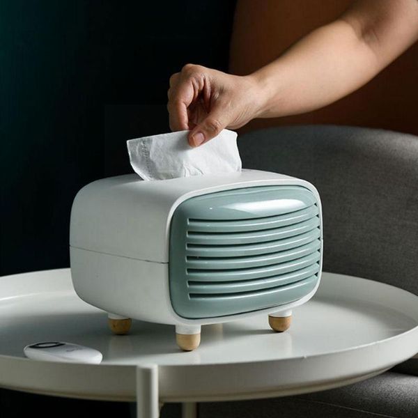 

tissue boxes & napkins retro radio model box creative deskpaper holder napkin case decoration home storage organizer orn r0g6