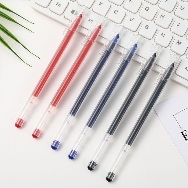 Cabeça de seringa de grande capacidade 0.5mm gel caneta estudante exame profissional assinatura caneta escritório escritório papelaria prêmios