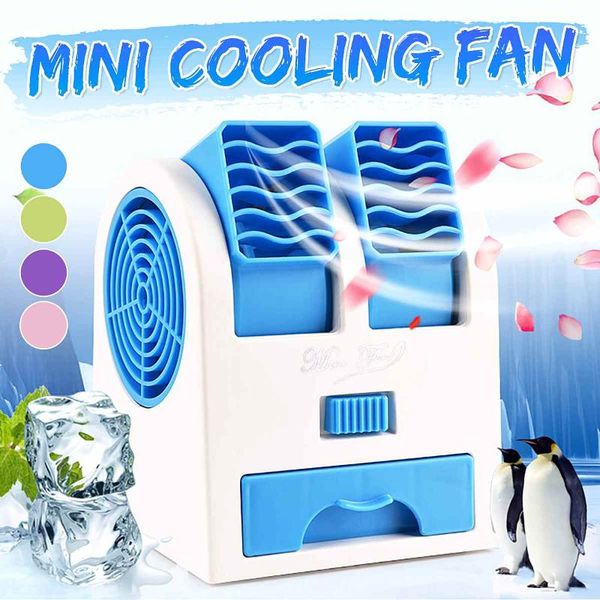 

electric fans mini usb portable air cooler fan conditioner diffuser deskhousehold traveling cooling humidifier