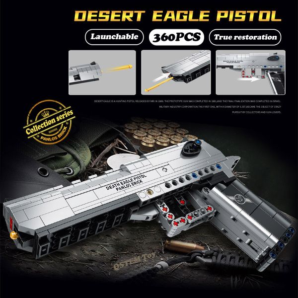 

desert eagle pistol pistol gun military ww2 building blocks bricks kit gun series moc toy for boys