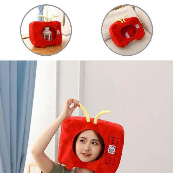 

party hats trendy cute plush doll headgear skin-friendly high elasticity eye-catching television pp cotton soft hat for girl
