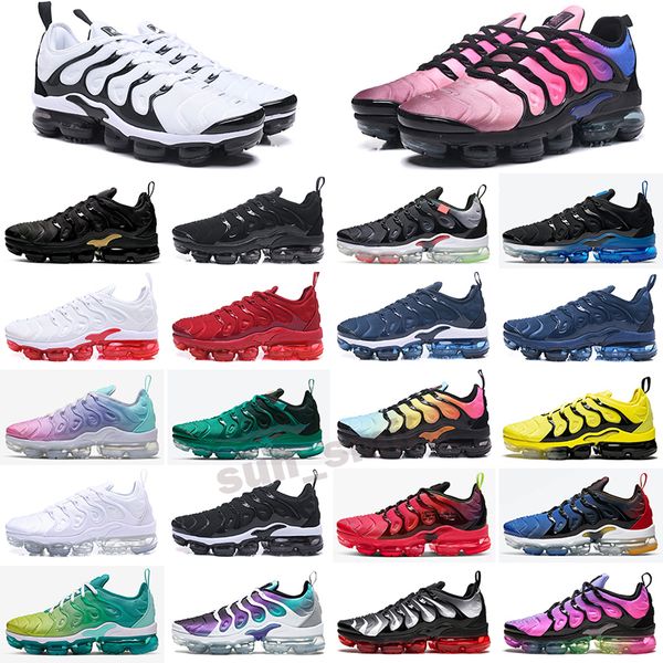 

tn plus mens womens running shoes sports trainers black royal pastel all white light bone worldwide sneakers 36-45