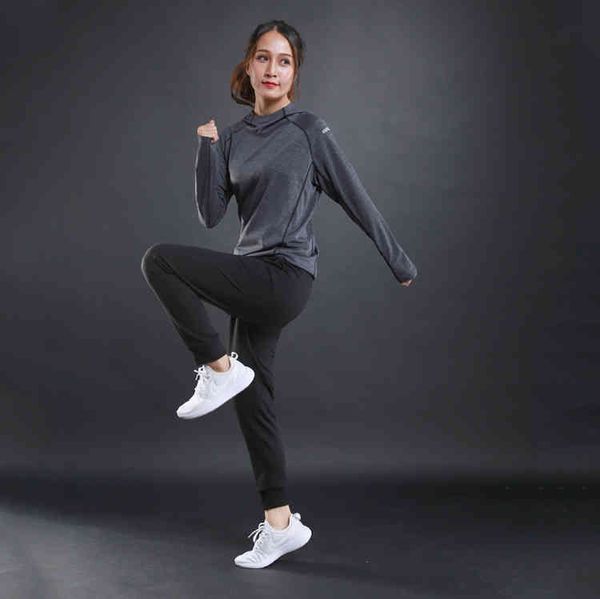 

women's autumn t-shirt, gym long sve sweatshirt, quick drying training, breathable hoodie, yoga sportswear, White