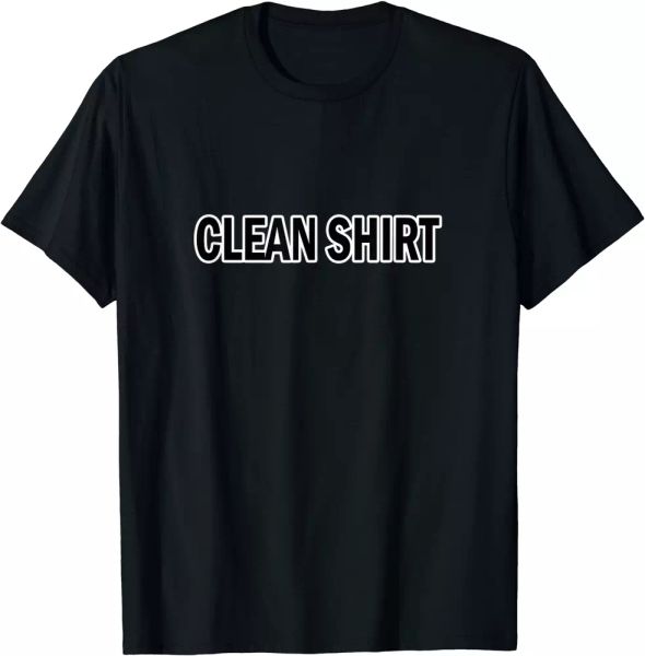 

clean t-shirt ng, White;black