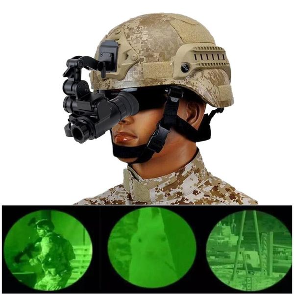

cameras night vision goggle monocular green 1920x1080p wifi ip66 range 200m/656ft for helmet hunting observation