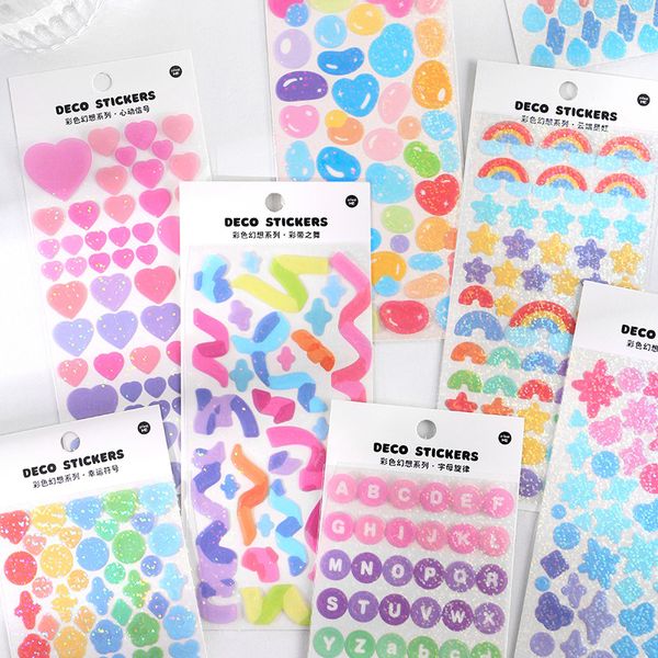 

Colorful Ribbon Stickers DIY Adhesive Sticker Decoration Label for Scrapbook Journal Art Craft Album Journal Planner Diary Book