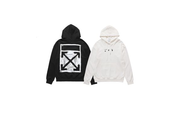 

winter 2021 autumn new and off spiral arrow hoodie for men women, Black
