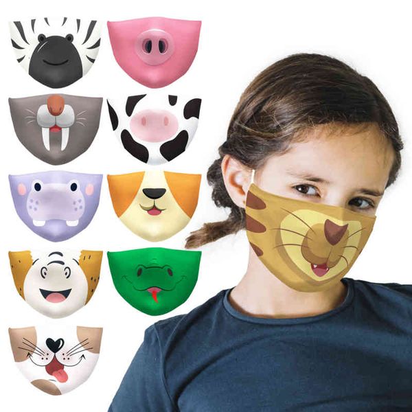 

cotton animal digital children's printing dust mask can insert pm2.5 filter