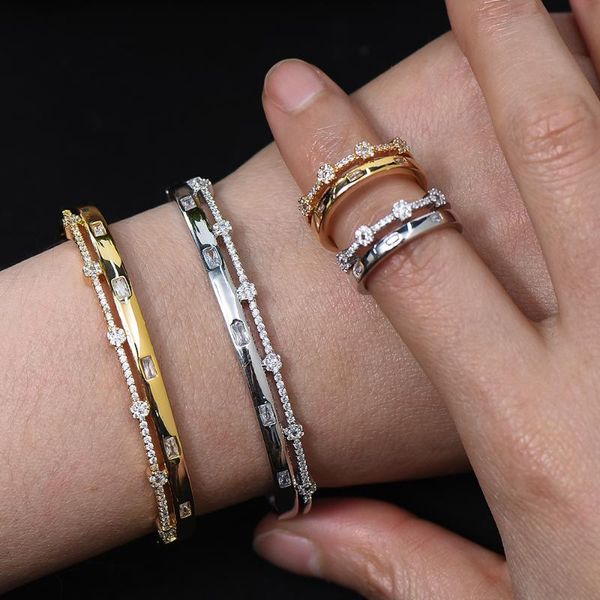 

earrings & necklace trendy gorgeous scalable adjustable openning bangle ring jewelry set for women important occasion party noble symbol gif, Silver