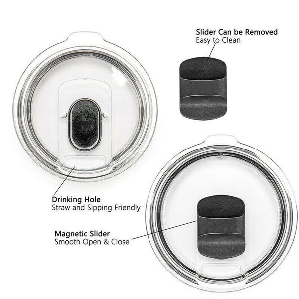 

wholesale 30oz 20oz tumbler magnetic lids magnet clear cover cars beer mug splash spill proof covers for stainless steel cup