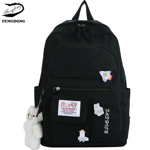 

trendy nylon girl school bag kawaii student book bags cute lady backpack