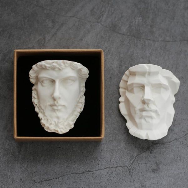 

pins, brooches 2021 abstract portrait human face imitation plaster model resin brooch pin jewelry for women men, Gray