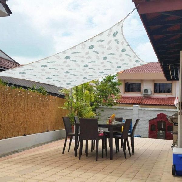 

shade waterproof oxford cloth awning sun sail floral printing outdoor patio garden balcony uv shelter canopy