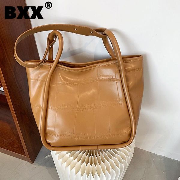 

evening bags [bxx] women large capacity handbag bucket pu leather all-match crossbody shoulder bag fashion trending 2021 gf0123