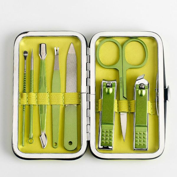

nail art kits 8pcs violet green kit professional set clipper scissors multifunction beauty tools pedicure manixure