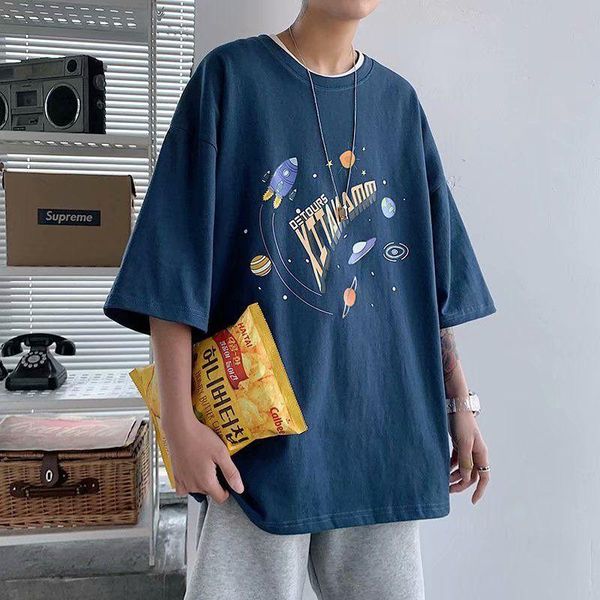 

men's t-shirts hong kong style short sleeve half t-shirt, White;black