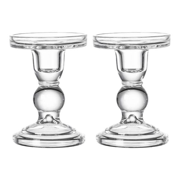 

candle holders 2pcs simple stand glass art holder creative adornment for home
