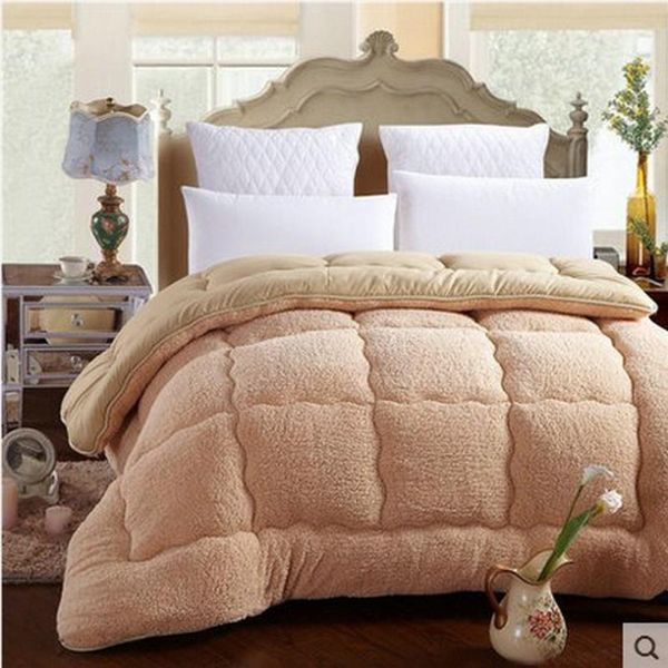 

comforters & sets 2021 bedding set cashmere velvet warm winter thicken comforter duvet quilt core wool down fabric filling