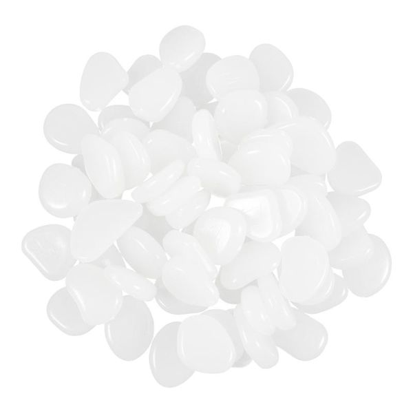 

decorations 100pcs pebbles polished gravels aquarium decorative white stone