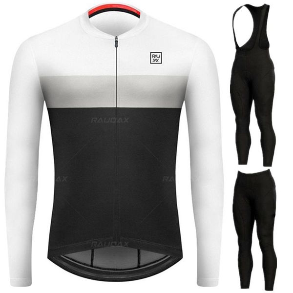 

racing sets men's 2021 pro team cycling jersey set long sleeve mountain bike clothing breathable mtb bicycle clothes wear suit for, Black;blue