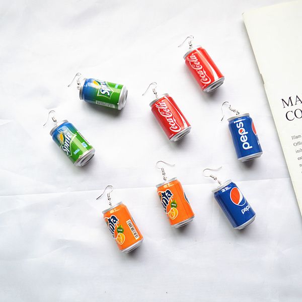 

new summer drink cans drop earrings diy handmade unique personality dangle big earrings for women girl fashion jewelry gift, Golden