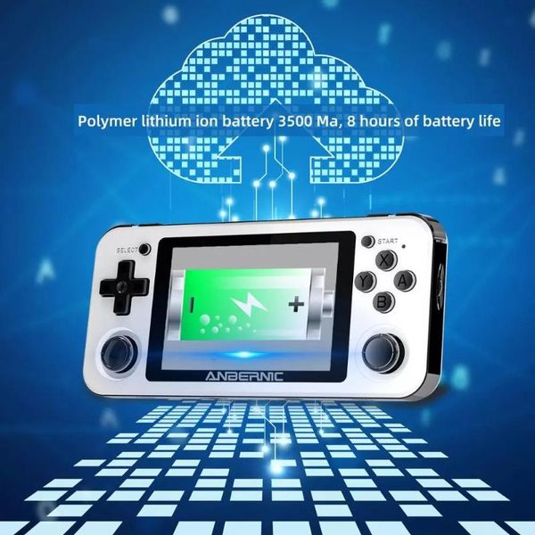 

retro handheld game player rk3266 linux system built-in 5000 ps1 n64 fc games console video music players gifts portable