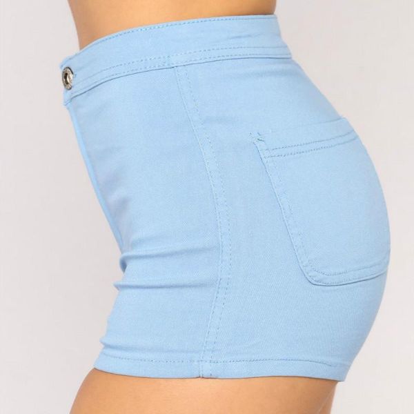 

women's shorts 2021 multicolor skinny denims casual ladies cotton middle waist jeans short for female s-3xl black blue, White;black