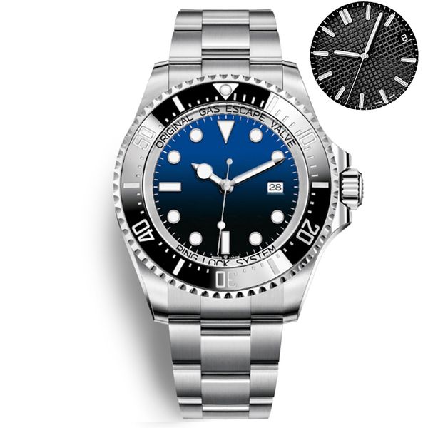 Erkekler Kadınlar İçin İzler Otomatik Yüksek Kaliteli İzle Gümüş kayış mavi paslanmaz erkek mekanik kol saat