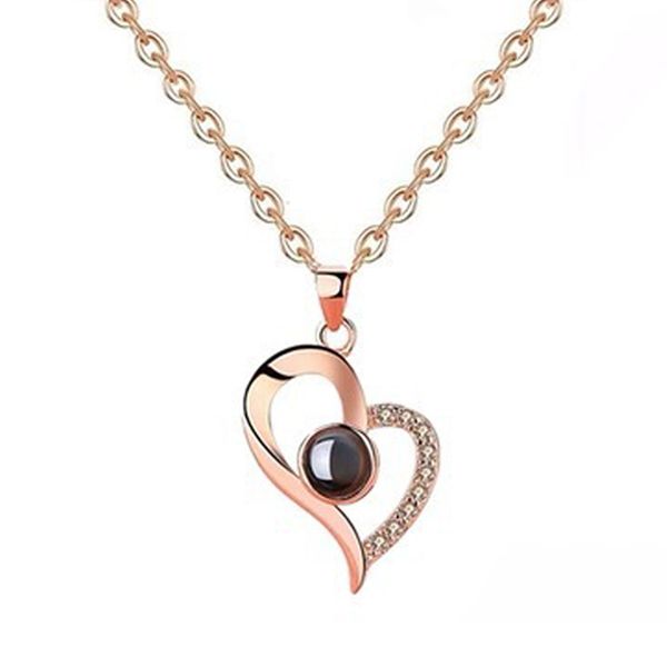 

ladies sterling silver pendant peach heart love shape expressing love valentine's day gift