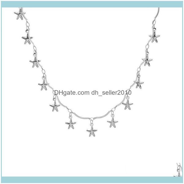 

& pendants jewelryfashion sier color stars bell heart chokers stainless steel chain necklaces for women aessories daily collare, Golden;silver
