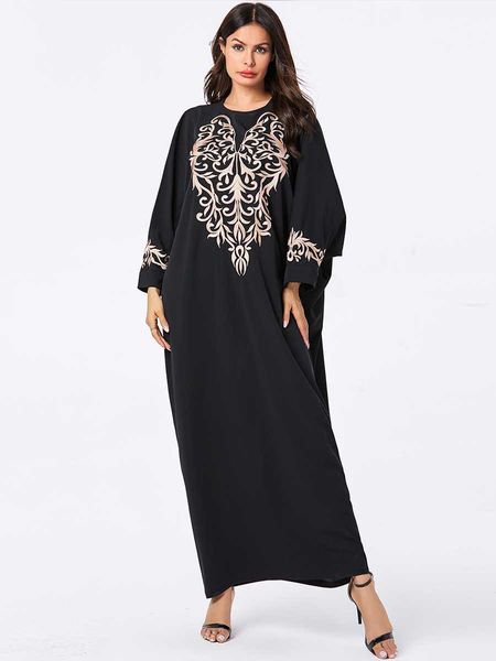 

turkey arab muslim abaya dress women batwing sleeve maxi hijab dresses islamic clothing vestidos kimono moroccan kaftan elbise, Red