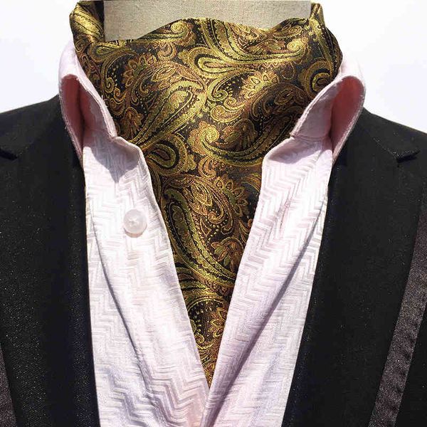 Britânico vintage bolinhas / jacquard homens longos cravat cravat ascot lençóis cavalheiros festa de casamento laços