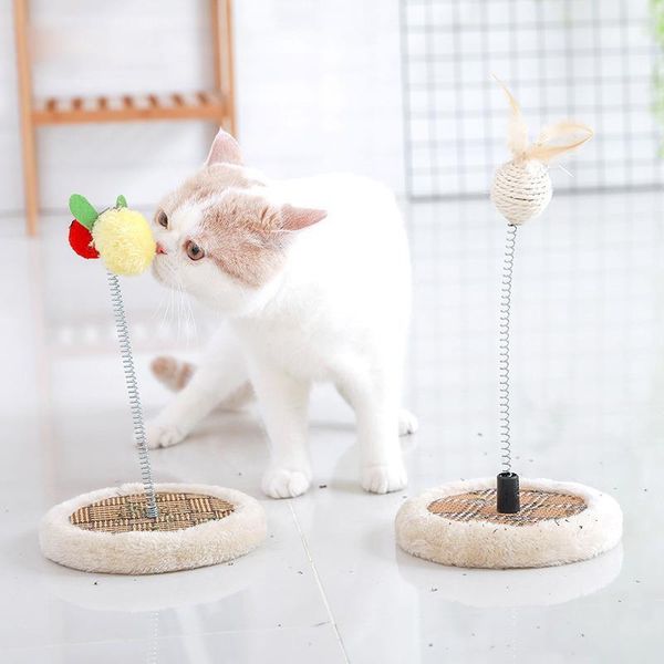 

cat toys teaser toy interactive spring funny bee cute feather for kitten training pet product