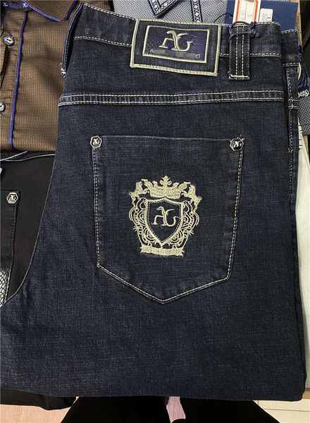 

billionaire mens jeans designs 2021 winter fat new cato fashion england casual borrowing elasticity high quality, Blue