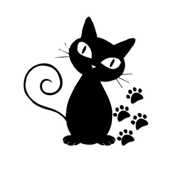 

18.4*19cm cat paw print lovely car sticker vinyl decal car styling truck accessories decorative black/silver s1-0166