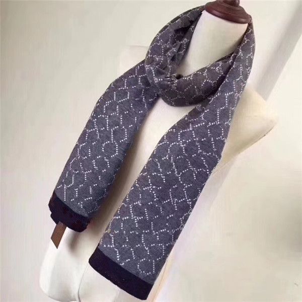 

2021 winter scarf 100% wool designer scarfs classic letter wrap ladies and boys cashmere shawl lame shawls without box, Blue;gray