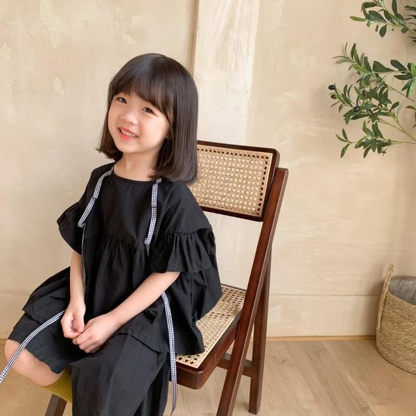 

clothing sets summer black irregular short sleeve suit female solid color loose personality korean girls, White