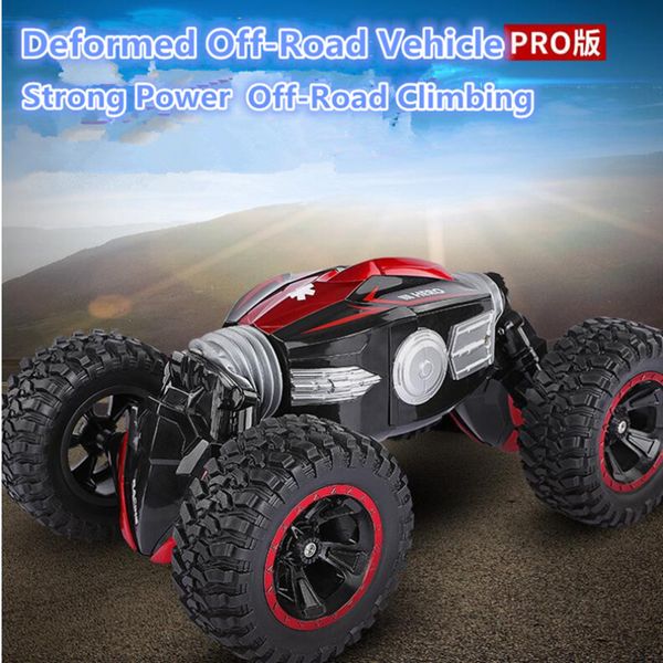 

2019 new 2.4g 4wd drive bigfoot twist climbing remote cotrol rc car stunt double-sided deformation vehicle 45 degree climbing