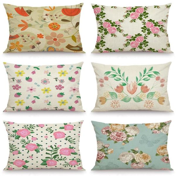 

cushion/decorative pillow xunyu 30x50cm/40x60cm cushion cover cartoon flowers case kids room decorative throw for sofa bedroom jx016