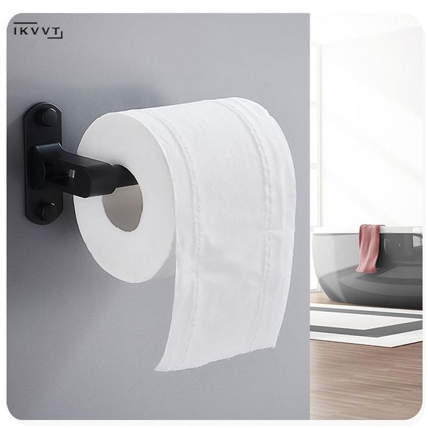 

toilet paper holders aluminum towel rack hanger black wall-mounted bathroom kitchen high-load portable installation holder shelves roll