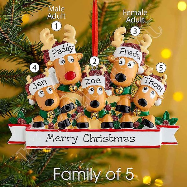 Prezzo più basso 2022 Renne personalizzate Camino Decorazioni per l'albero di Natale Pendenti con ornamenti per regali per bambini con alci carini