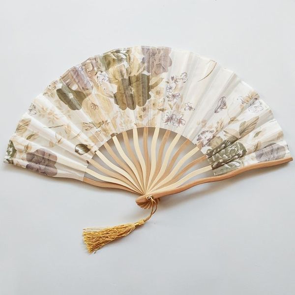

other home decor chinese style folding fan vintage handmade fold hand held flower silk art craft gift wedding party dance