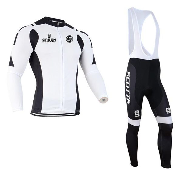 

cycling jerseys set long sleeve jersey 3d gel padded bib pants trousers autumn winter thermal fleece racing sets, Black;blue