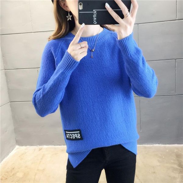 

women's sweaters fashion 2021 autumn winter for women cashmere sweater womens loose warm knitted sweet pullovers, White;black