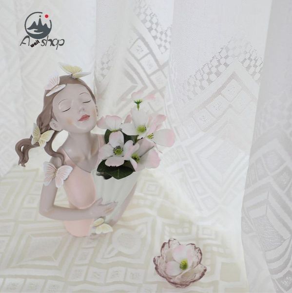

curtain & drapes tulle european simple atmosphere roving translucent home decoration customization curtains for living dining room bedroom