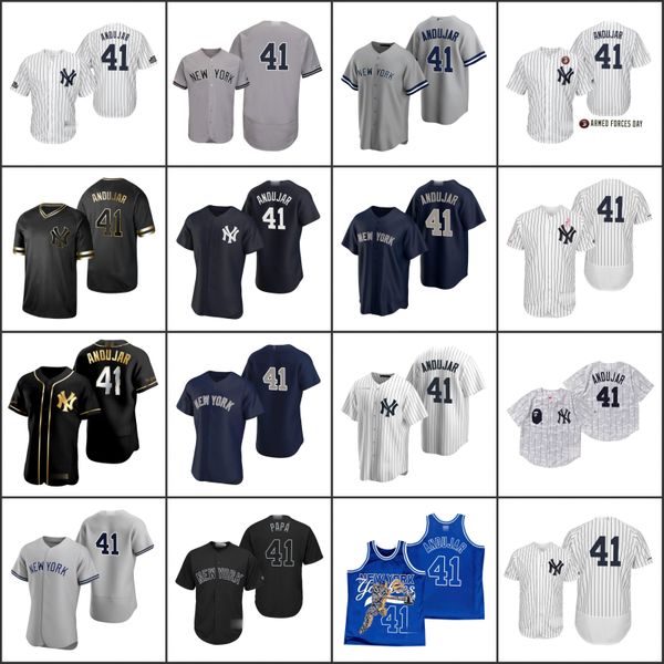 

new york yankees men 41 miguel andujar women youth jersey, Black;red