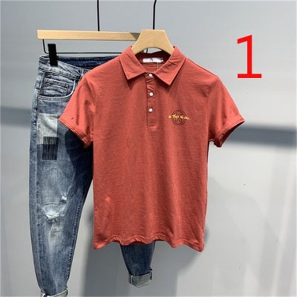 

men's t-shirts summer knitted thin section youth ice silk half-sleeved tide brand lapel short-sleeved t-shirt kg1e, White;black