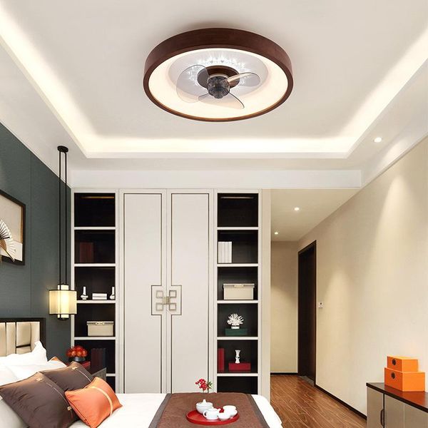 

ceiling fans chinese style lamp with electric fan, simple invisible bedroom study remote control restaurant fan
